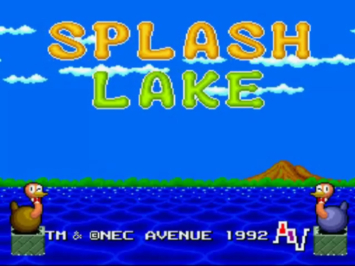 Splash Lake title screen for PC Engine CD